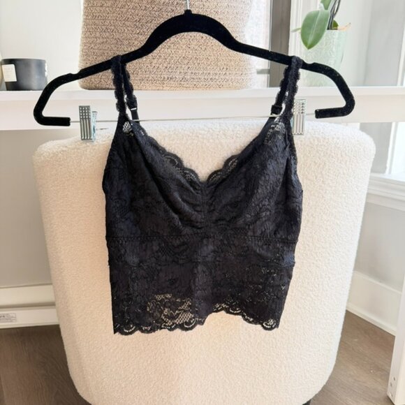 Cosabella (Revolve) Shortie Crop Camp- Size medium. Black. - Picture 3 of 5